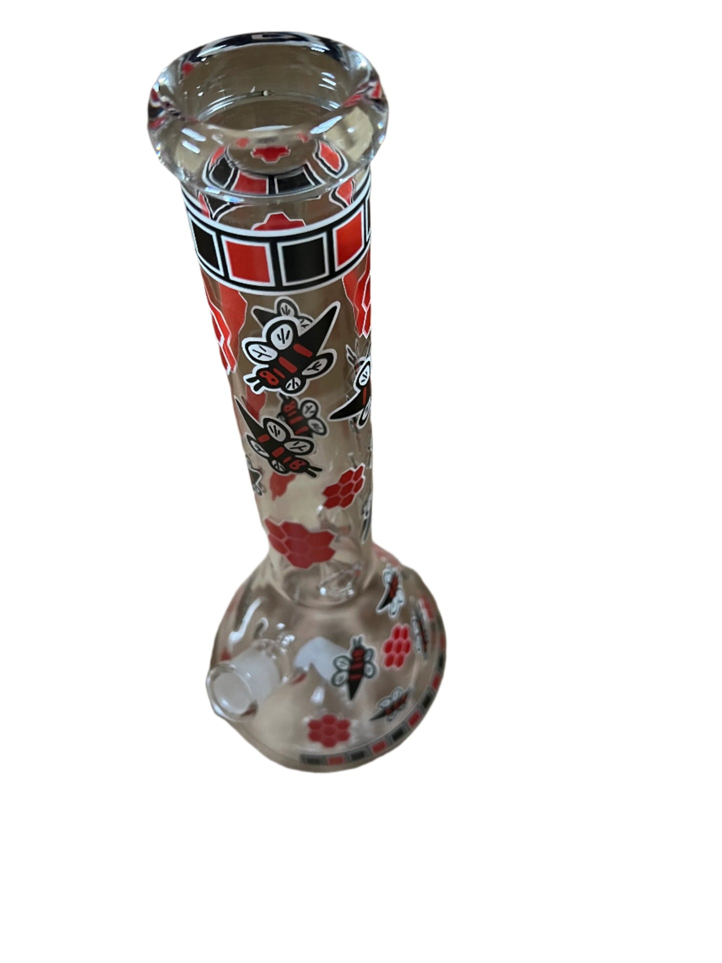 Red Hive Glass Water Pipe