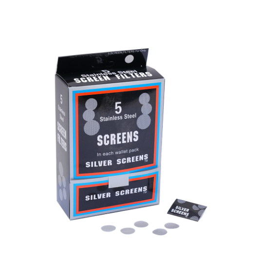 Stainless Steel Mesh Screen Filter for Pipes Medium Silver Screens 5 Square Packets With 5 Screens Inside