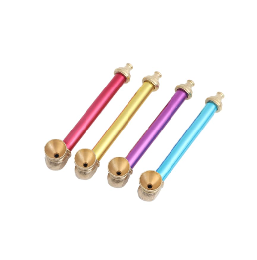 Long Mixed Colour Brass Dry Pipe 11cm