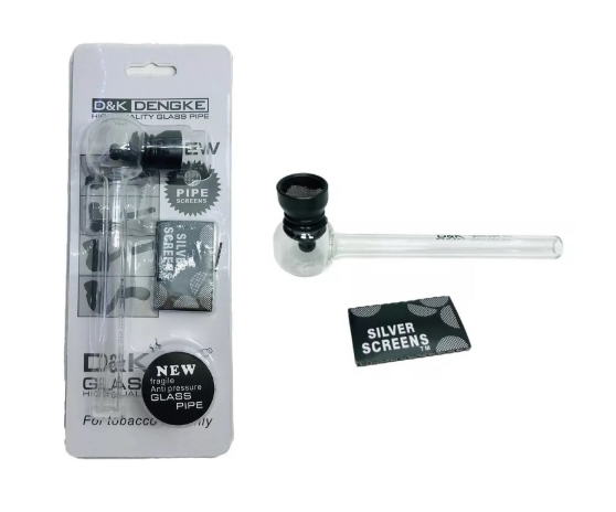 D&K Premium Glass Pipes With Silver Screens