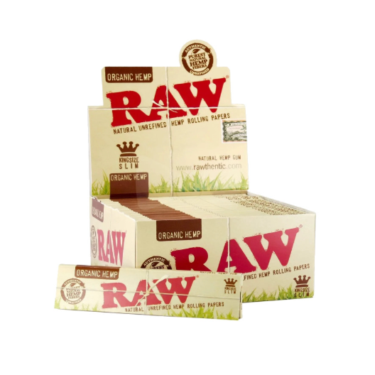 RAW Organic Hemp King Size Slim: 32 Leaves