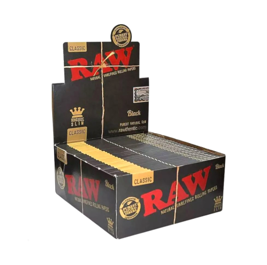 RAW Classic Black King Size Slim: 32 Leaves